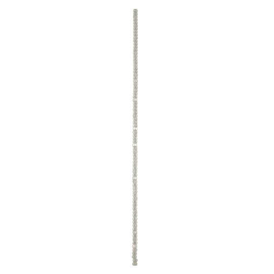 Rhodium Faceted Metal Cube Beads, 3mm by Bead Landing™